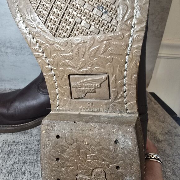 Red Wings Pecos 1155 Brown Leather Western Cowboy Boots Men's size 9.5 E - Picture 8 of 10